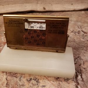 Antique 50 year desk calendar